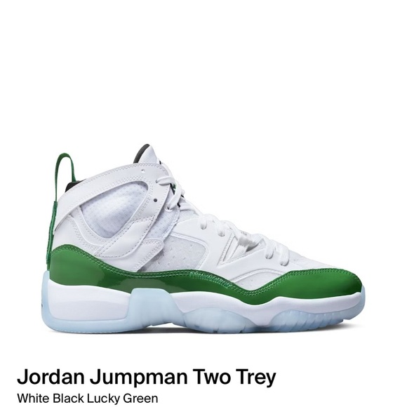Jordan Two Trey White and Green Sneakers NIB - Picture 1 of 4